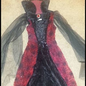 Princess vampire costume kids small 2 pcs